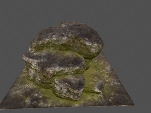 mossy rocks 3Dモデル