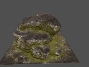 mossy rocks 3D Model