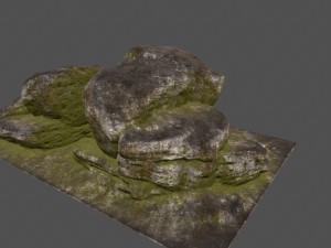 mossy rocks 3Dモデル