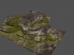 mossy rocks 3D Model