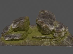 mossy rocks 3D Model