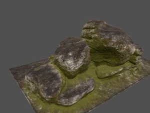 mossy rocks 3D Model