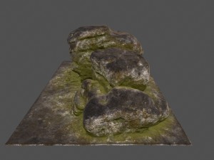 mossy rocks 3Dモデル