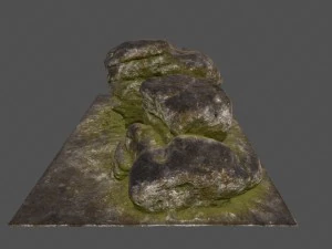 mossy rocks 3D Model