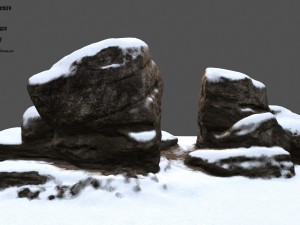 snow rocks 3D Model