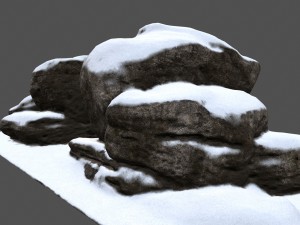 snow rocks 3D Модель