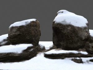 snow rocks 3D Model