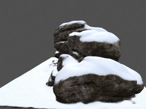 snow rocks 3D Модель