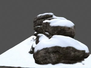 snow rocks 3D Model