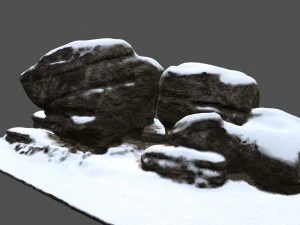 snow rocks 3D Model