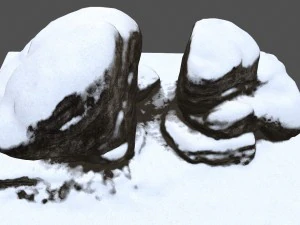 snow rocks 3D Model