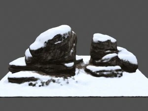 snow rocks 3D Model