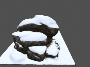 snow rocks 3D Model