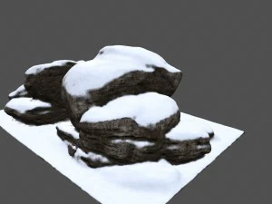 snow rocks 3D Model