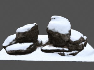 snow rocks 3D Модель
