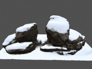 snow rocks 3D Model