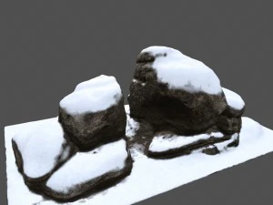 snow rocks 3D Model