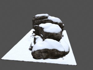 snow rocks 3D Модель