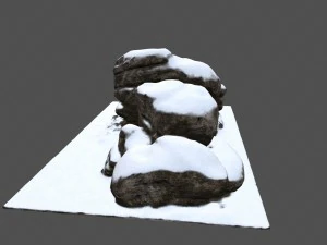 snow rocks 3D Model