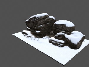 snow rocks 3D Модель