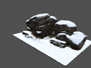 snow rocks 3D Model