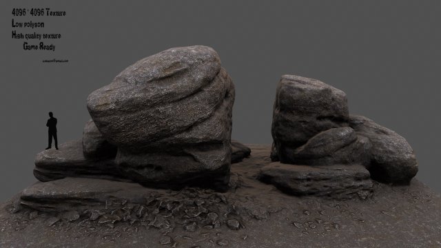 rocks 3D Model .c4d .max .obj .3ds .fbx .stl .blend 