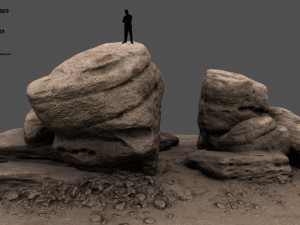 desert rocks 3D मॉडल