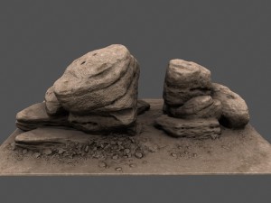 desert rocks Model 3D