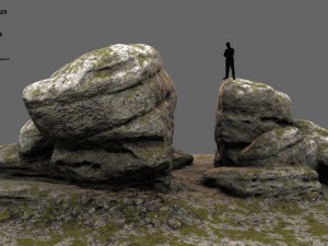 mossy rocks 3D Модель