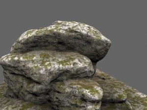 mossy rocks Model 3D