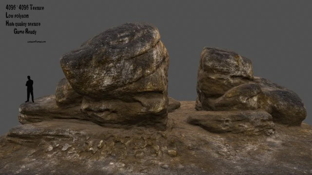 old rocks 3D Model .c4d .max .obj .3ds .fbx .stl .blend 