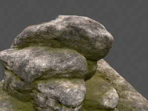 mossy rocks 3D Model