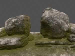 mossy rocks 3D Model