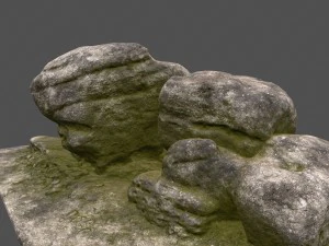 mossy rocks 3D Model