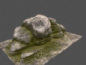 mossy rocks 3D Model