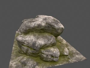 mossy rocks 3D Model
