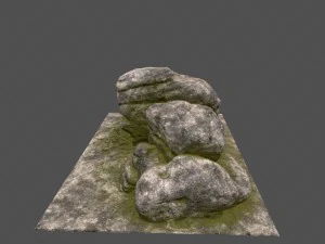 mossy rocks 3D Model