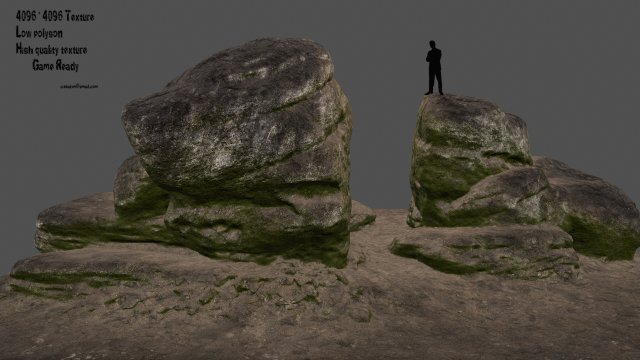 rocks Model 3D .c4d .max .obj .3ds .fbx .stl .blend 