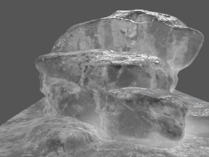 ice rock Model 3D