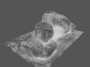 ice rock Model 3D