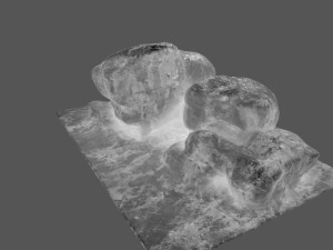ice rock Model 3D