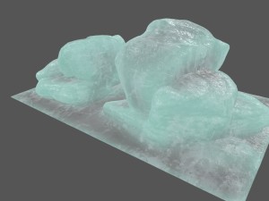 ice rock Model 3D