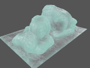 ice rock Model 3D