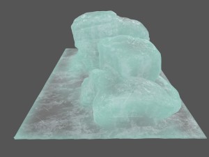 ice rock Model 3D