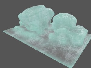 ice rock Model 3D
