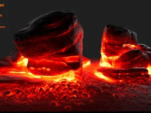 熔岩 3D 模型