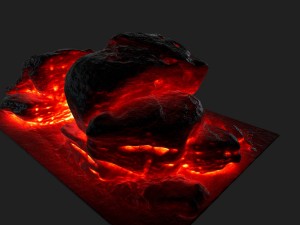 lava rock 3D 模型
