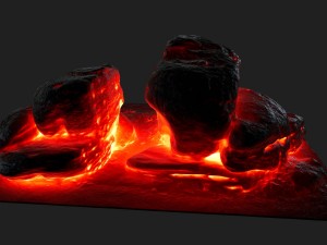 lava rock 3D 模型