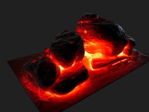 lava rock 3D 模型