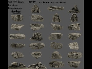 cliff rock Modèle 3D